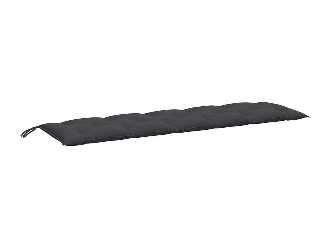 Coussins de banc de jardin lot de 2 anthracite mélangé tissu