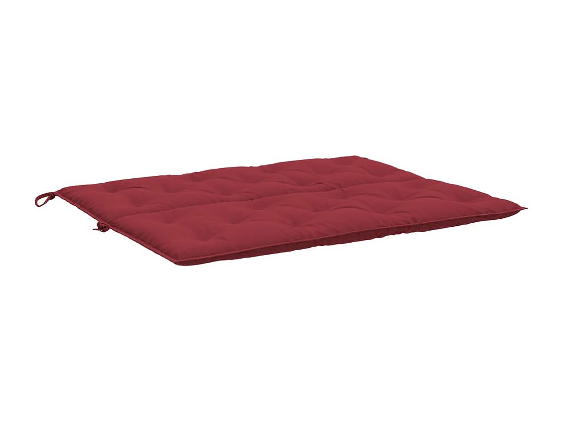 Cojines de banco de jardín 2 unidades rojo tinto 120x50x7 cm