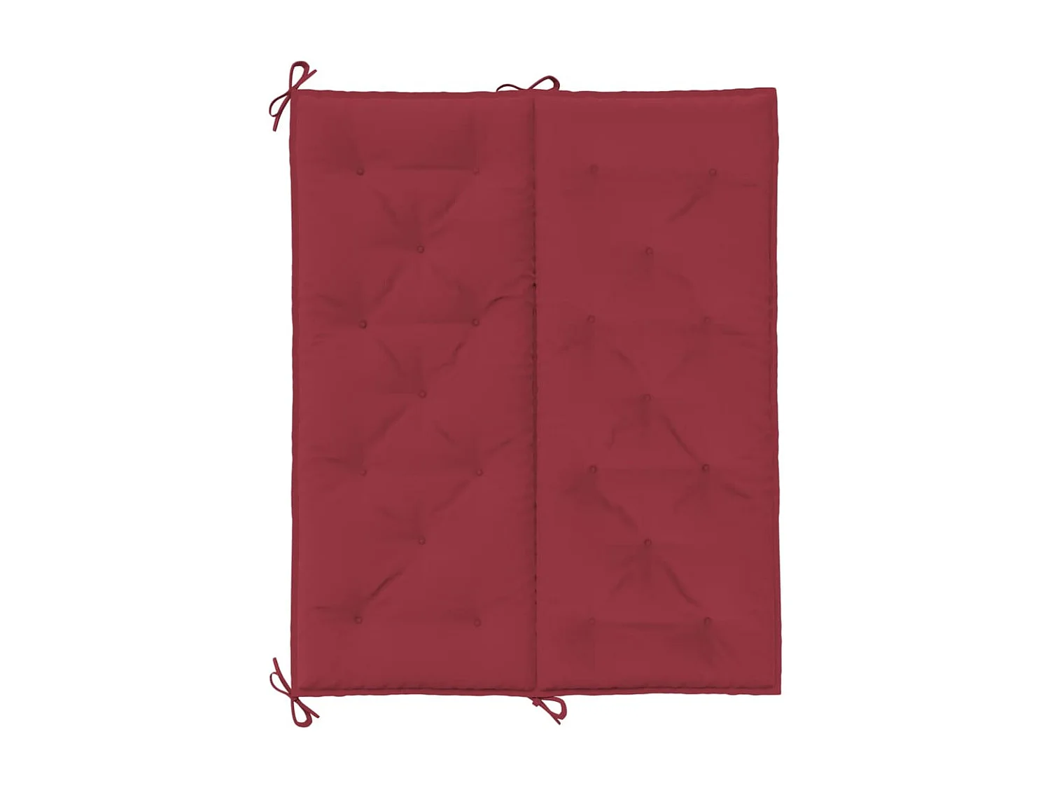 Cojines de banco de jardín 2 unidades rojo tinto 120x50x7 cm