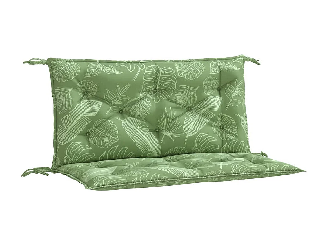 Coussins de banc de jardin lot de 2 motif de feuilles