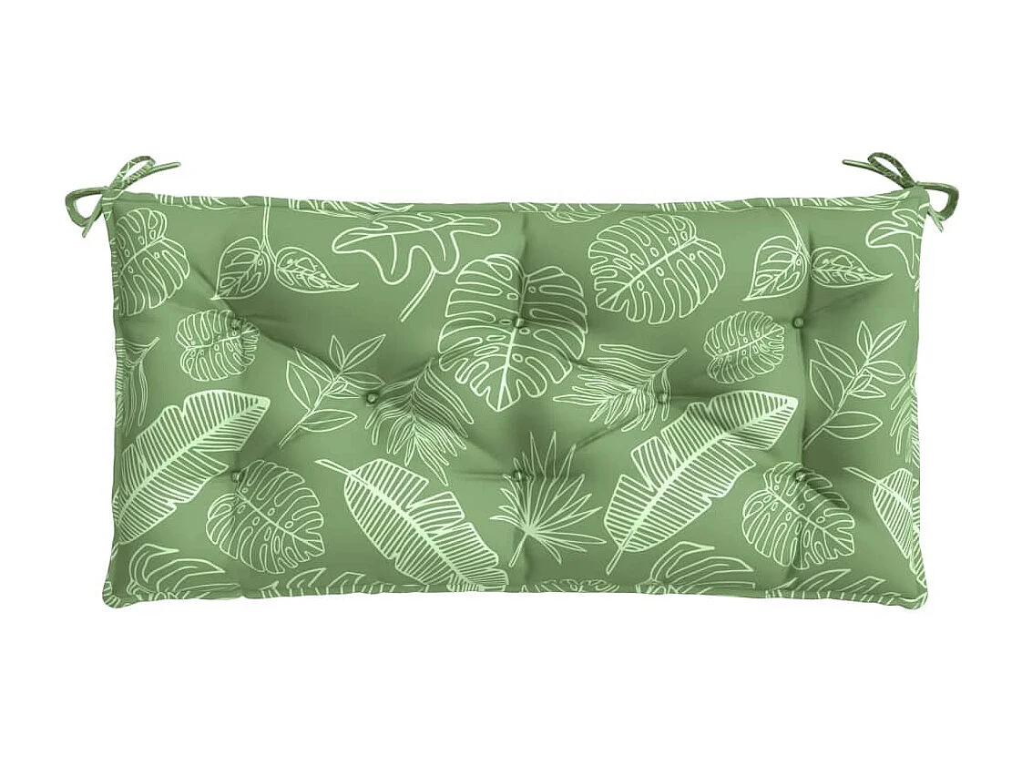 Coussins de banc de jardin lot de 2 motif de feuilles