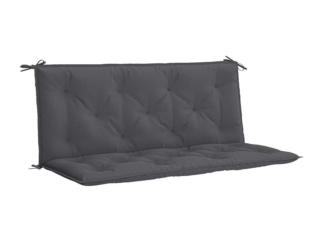 Coussins de banc de jardin 2 pièces anthracite tissu Oxford