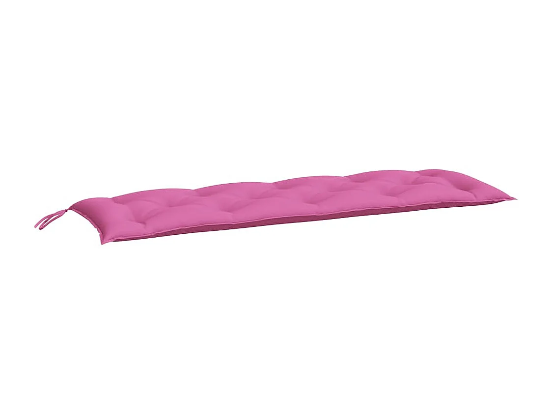 Coussins de banc de jardin lot de 2 rose 150x50x7 cm tissu
