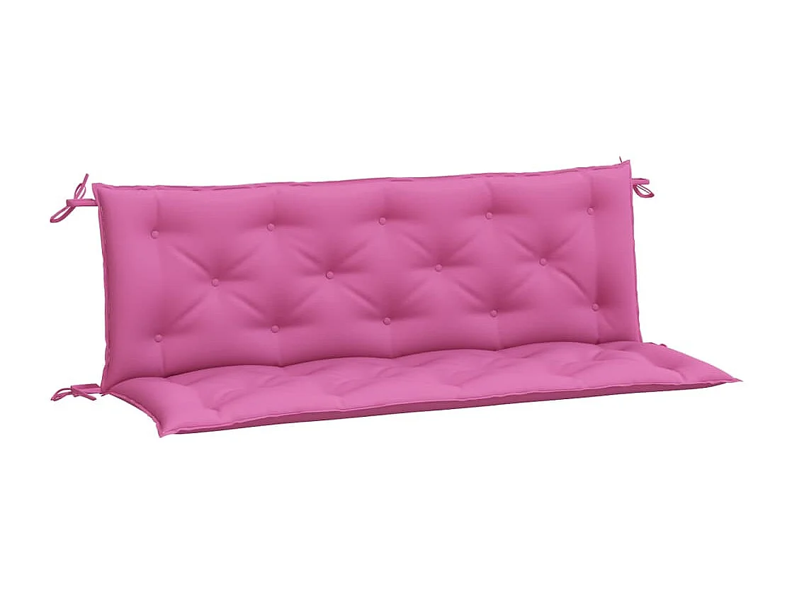 Cojines para banco de jardín 2 unidades tela rosa 150x50x7 cm