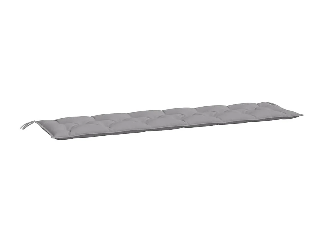 Coussins de banc de jardin 2 pièces gris 200x50x7 cm tissu Oxford