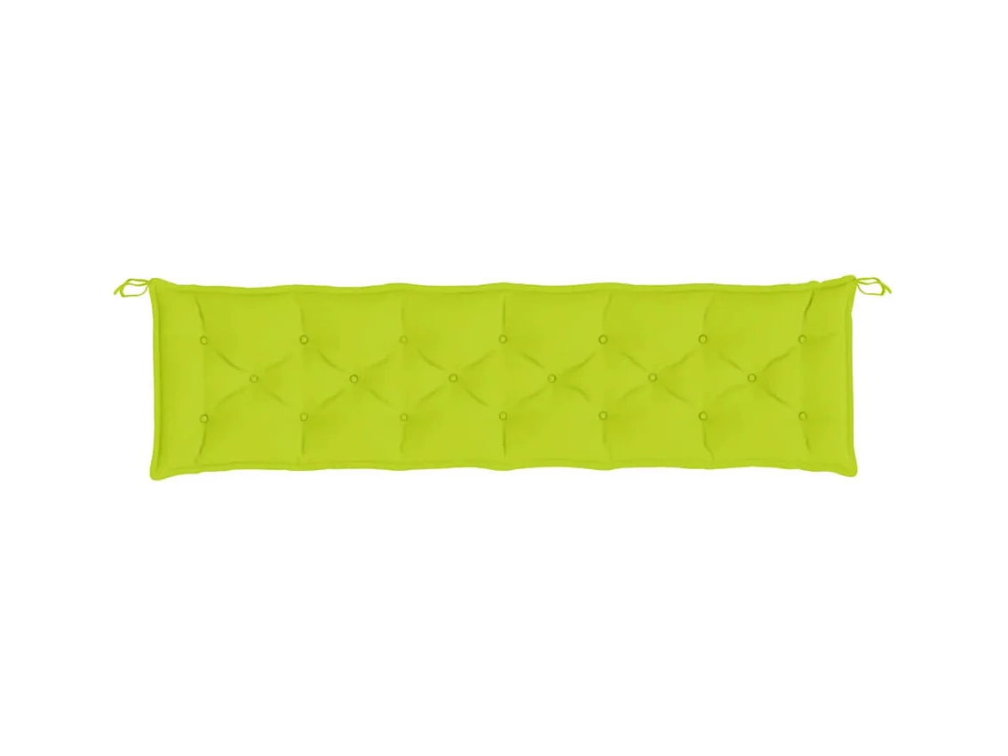Coussins de banc de jardin 2 pièces vert vif tissu Oxford