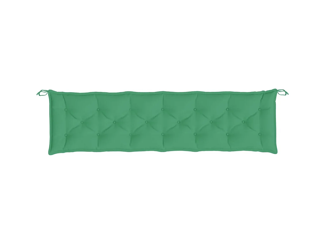 Coussins de banc de jardin 2 pièces vert 200x50x7 cm tissu Oxford
