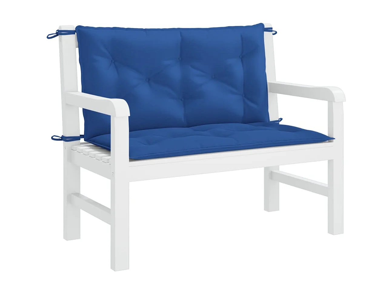 Coussins de banc de jardin 2 pièces bleu 100x50x7 cm tissu Oxford