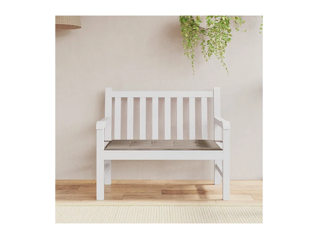 Coussin de banc de jardin taupe 100x50x3 cm tissu oxford