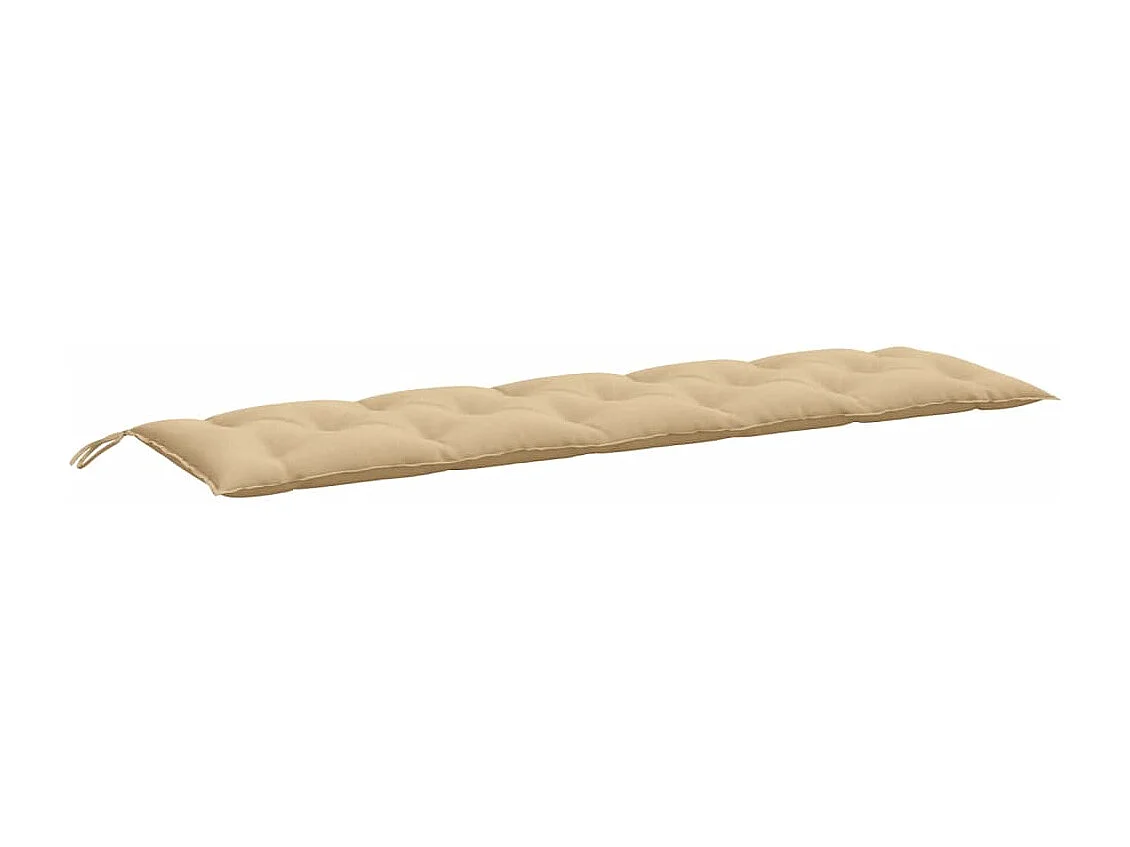 Coussin de banc de jardin beige mélangé 180x50x7 cm tissu