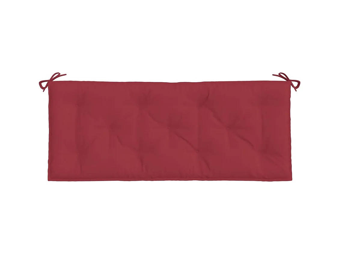 Cojines de banco de jardín 2 unidades rojo tinto 120x50x7 cm