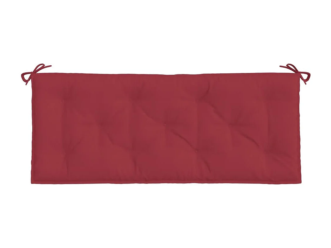 Coussins de banc de jardin 2 pièces rouge bordeaux tissu Oxford