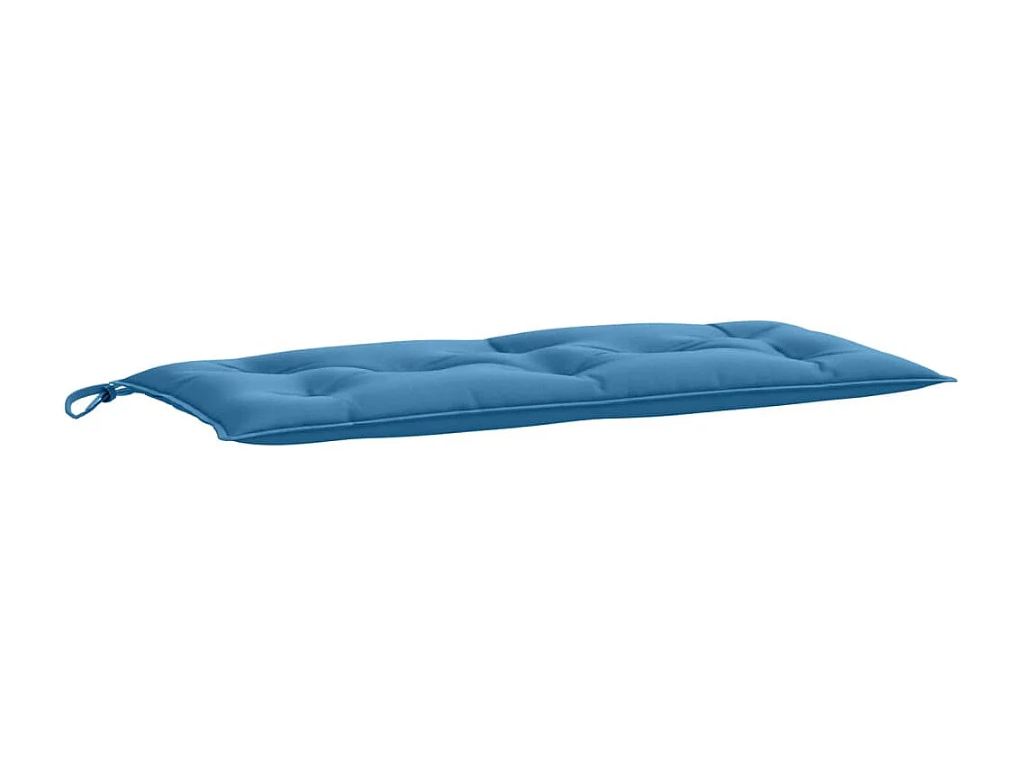 Coussins de banc de jardin lot de 2 bleu mélangé tissu