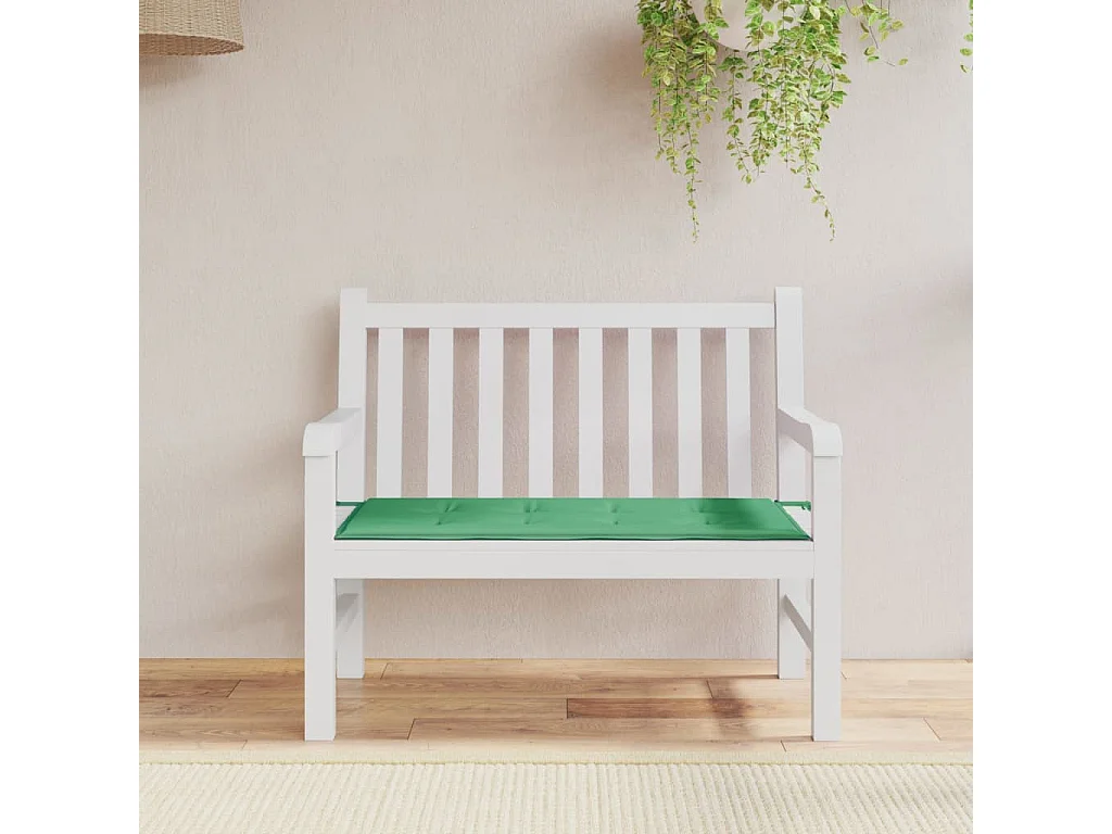 Coussin de banc de jardin vert 120x50x3 cm tissu oxford