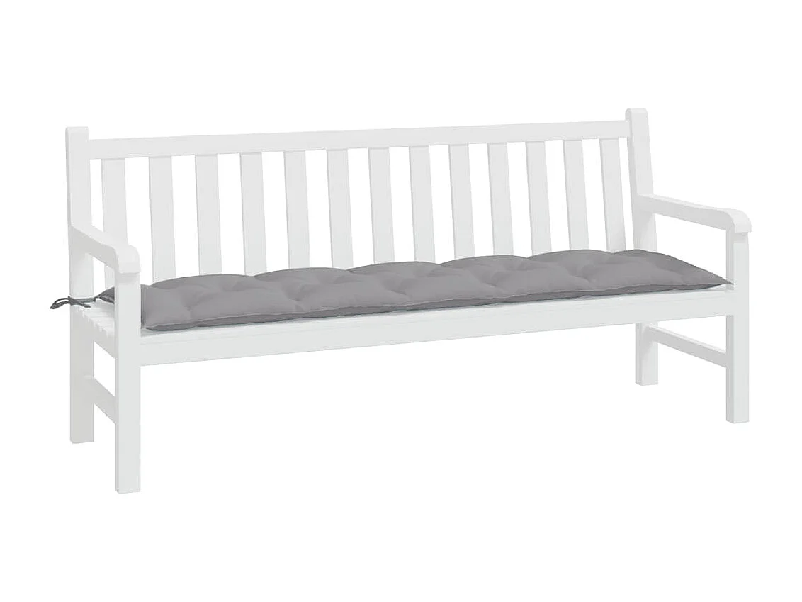 Coussin de banc de jardin gris 180x50x7 cm tissu oxford