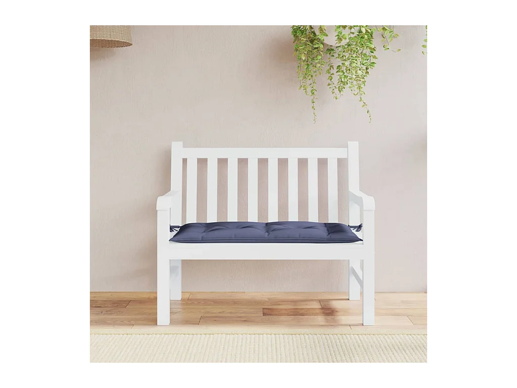 Coussin de banc de jardin bleu marine 110x50x7 cm tissu oxford