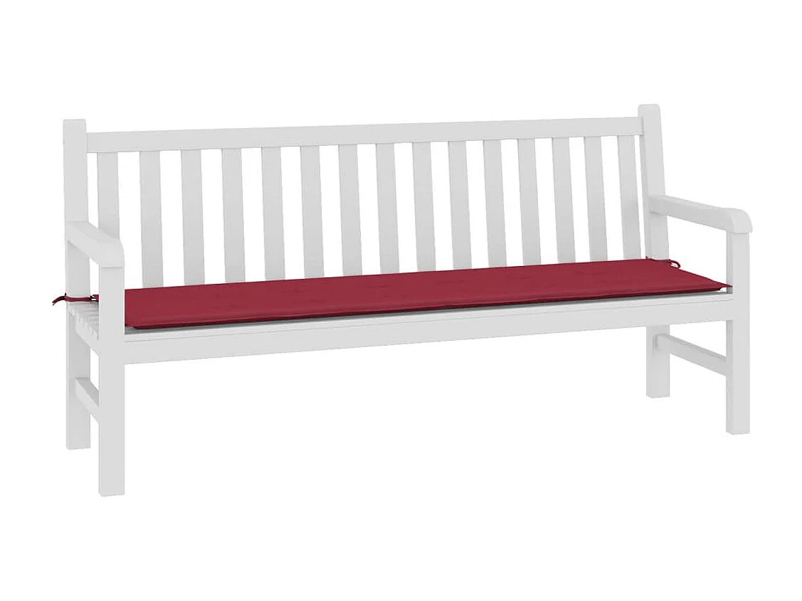 Almofadão para banco de jardim tecido oxford vermelho tinto