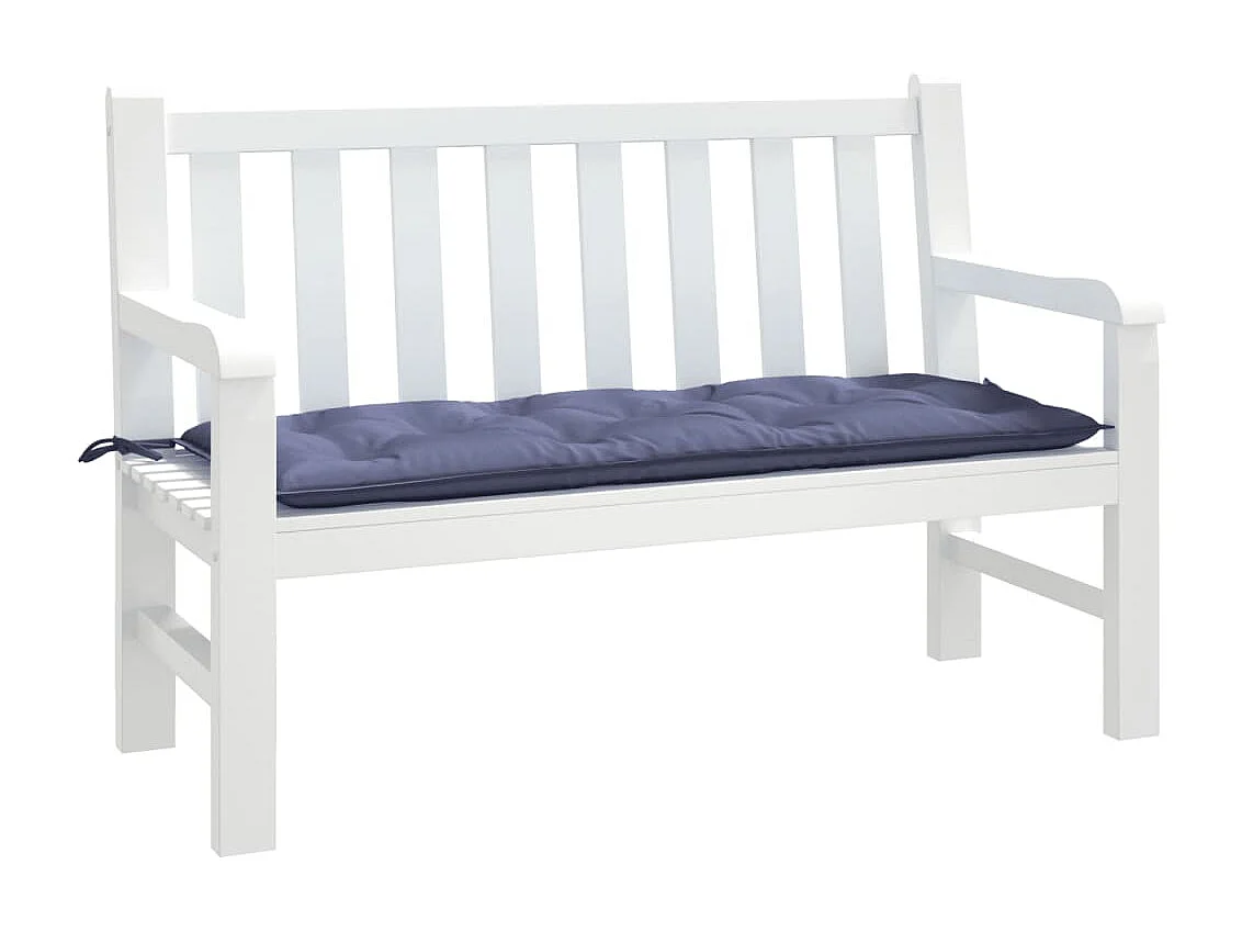 Cojín para banco de jardín tela Oxford azul marino 120x50x7 cm