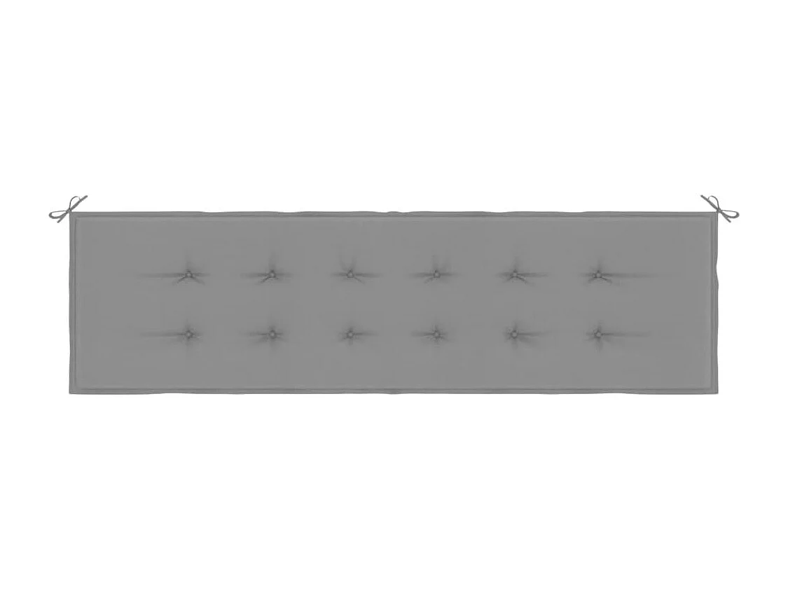 Coussin de banc de jardin gris 180x50x3 cm tissu oxford