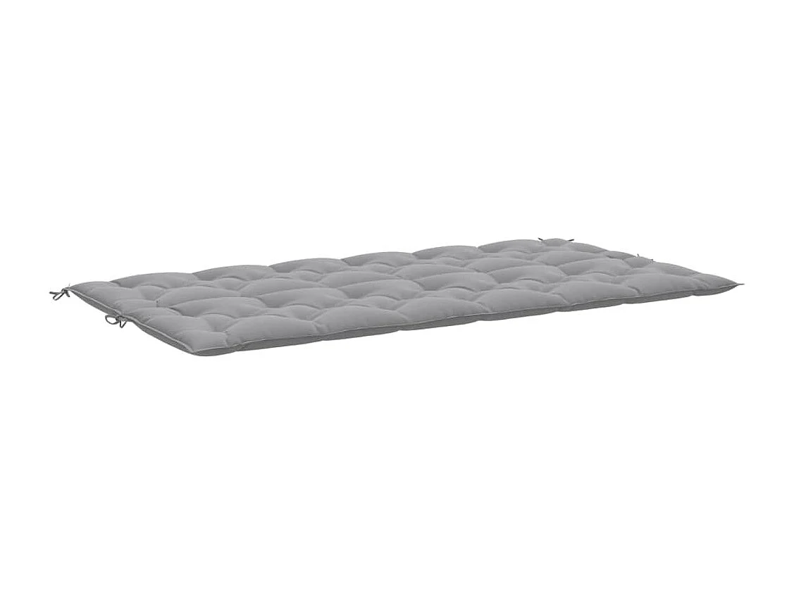Coussins de banc de jardin 2 pièces gris 200x50x7 cm tissu Oxford