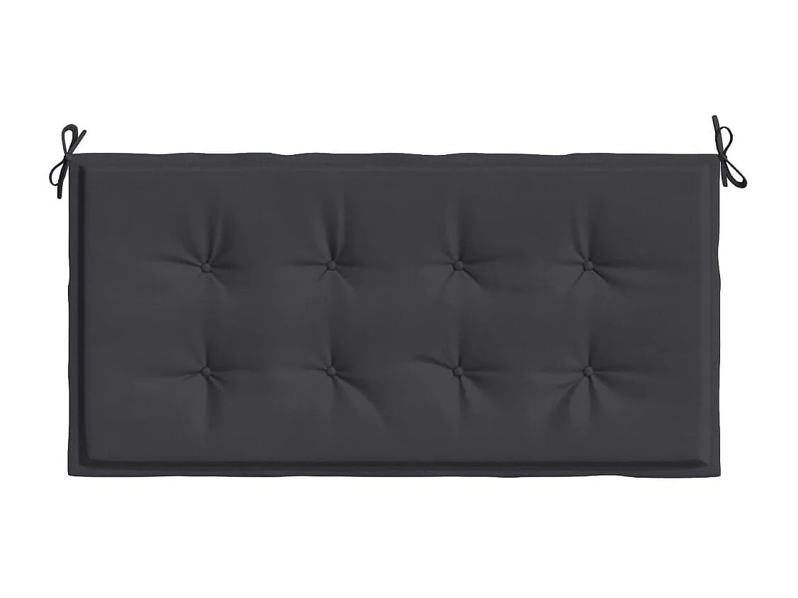 Coussin de banc de jardin noir 120x50x3 cm tissu oxford