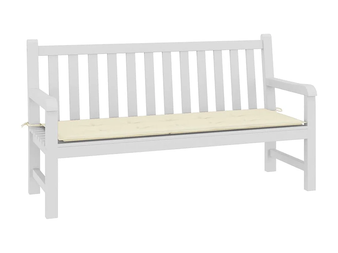 Coussin de banc de jardin crème 150x50x3 cm tissu oxford