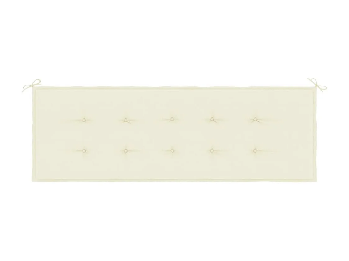 Coussin de banc de jardin crème 150x50x3 cm tissu oxford