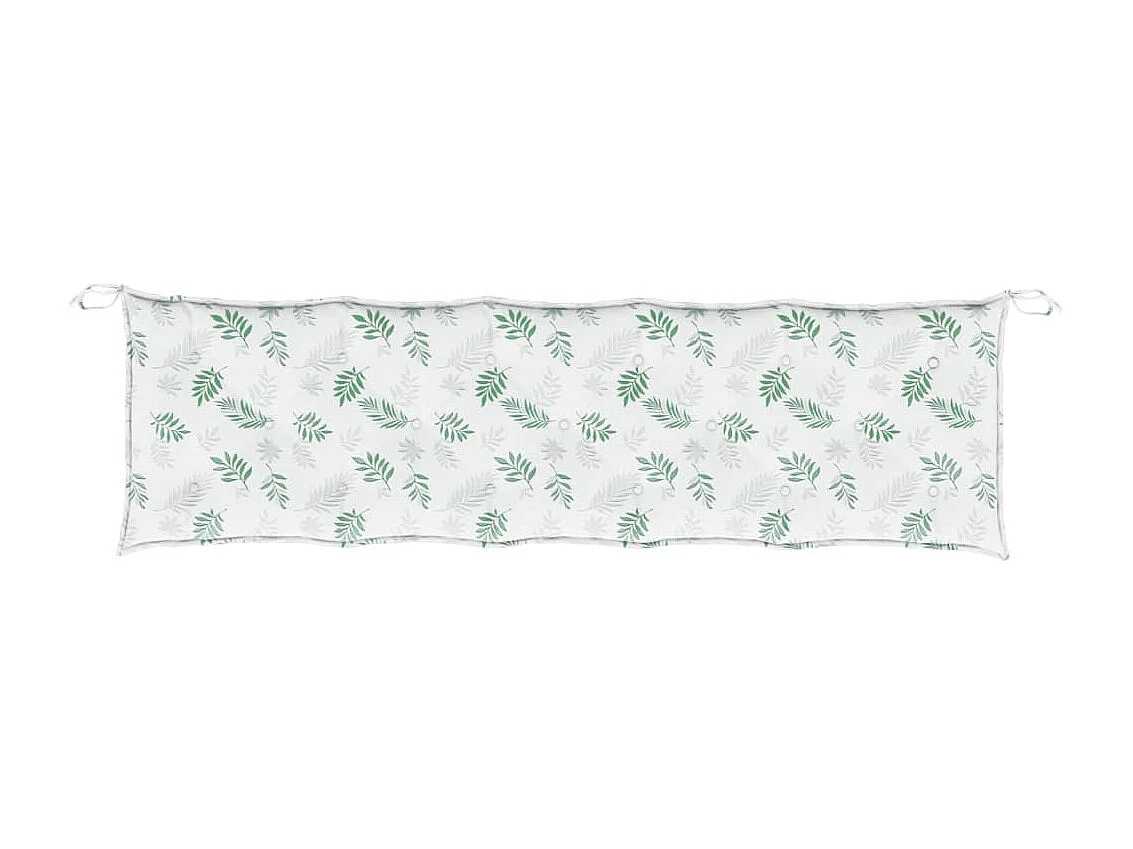 Coussins de banc de jardin 2 pièces motif de feuilles tissu Oxford