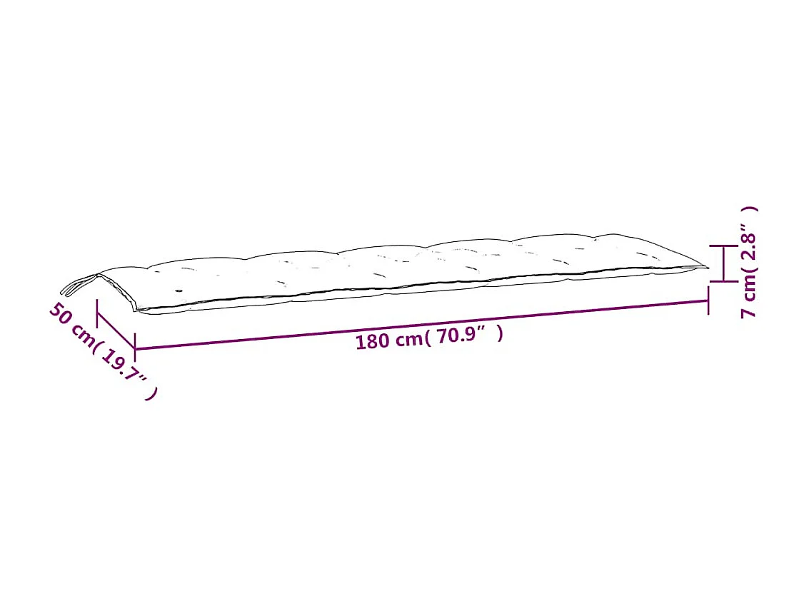 Coussins de banc de jardin 2 pièces motif de feuilles tissu Oxford