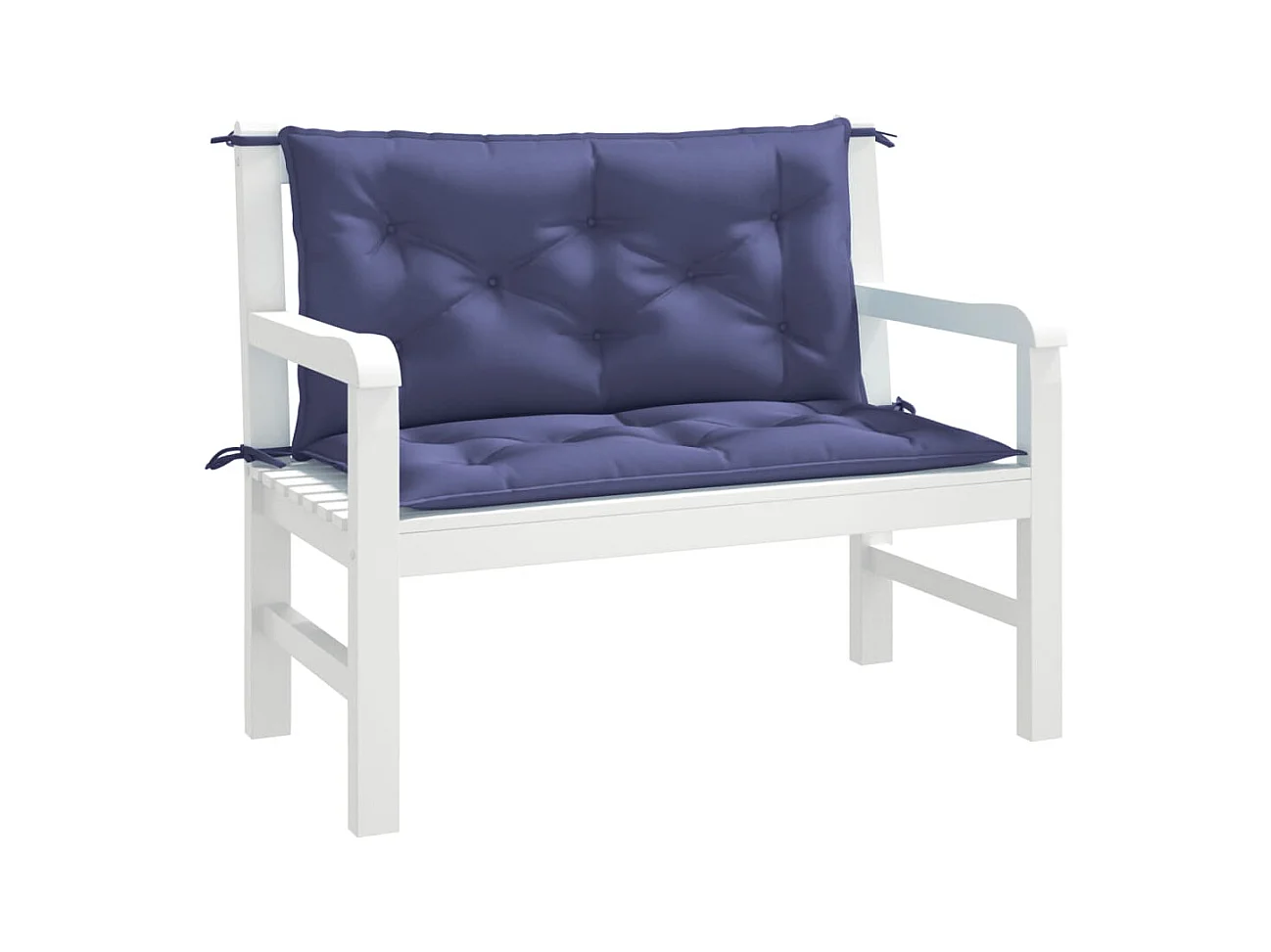 Cojines banco jardín 2 unidades tela Oxford azul marino 100x50x7 cm