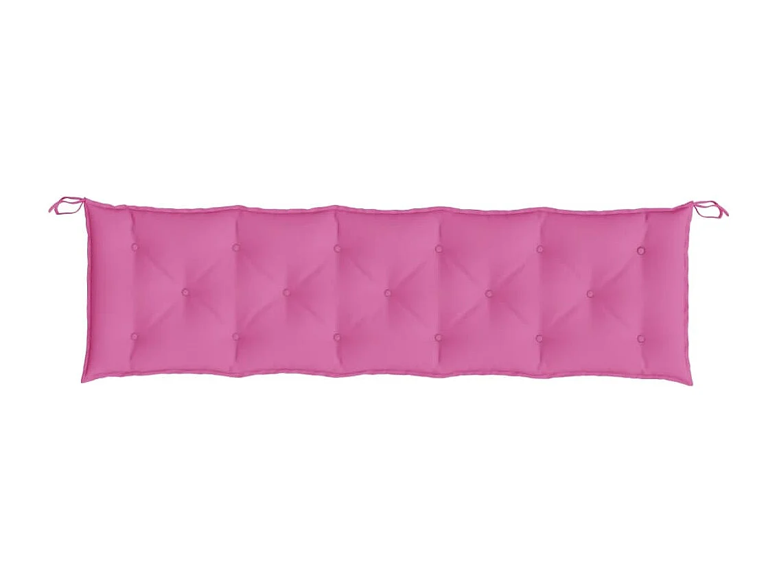 Cojín de banco de jardín tela Oxford rosa 180x50x7 cm