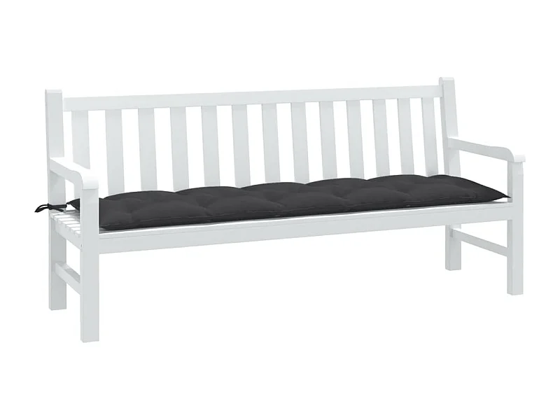 Coussin de banc de jardin anthracite mélangé 180x50x7 cm tissu