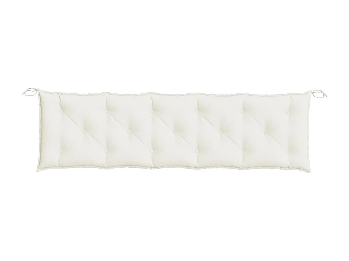 Coussin de banc de jardin crème mélangé 180x50x7 cm tissu