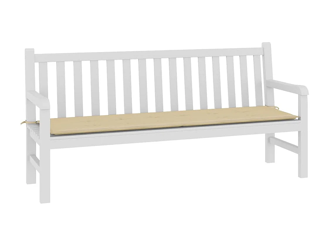 Coussin de banc de jardin beige 180x50x3 cm tissu oxford