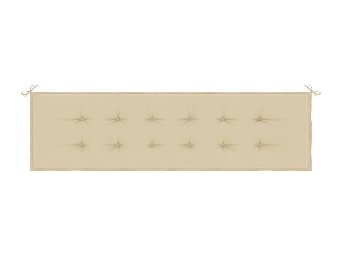 Coussin de banc de jardin beige 180x50x3 cm tissu oxford