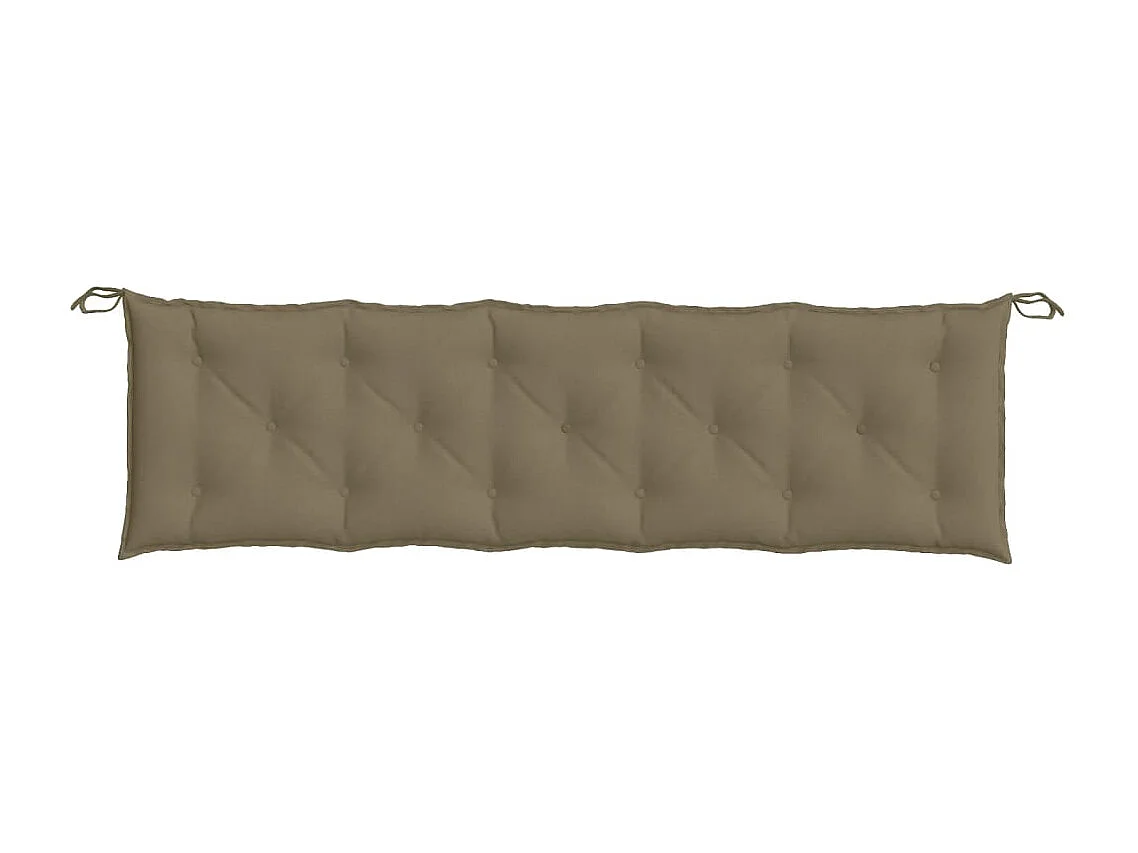 Coussins de banc de jardin lot de 2 taupe mélangé tissu