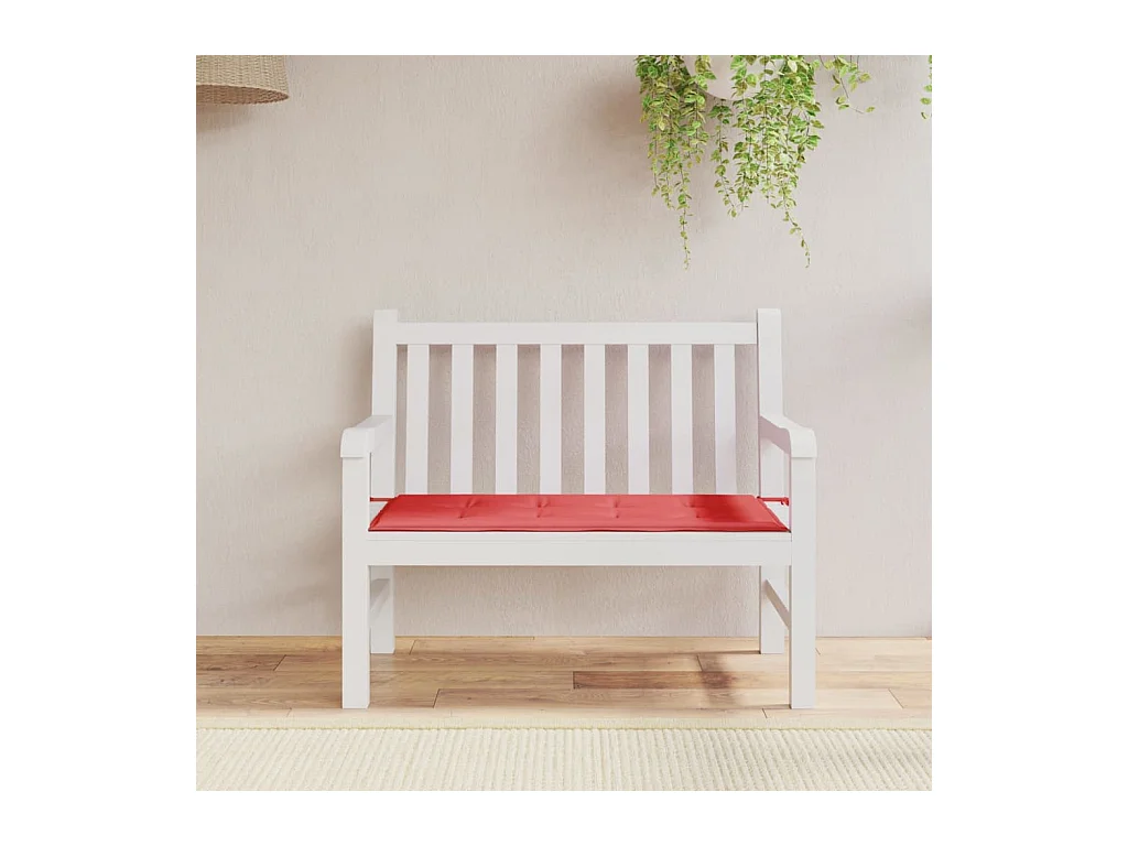 Coussin de banc de jardin rouge 100x50x3 cm tissu oxford