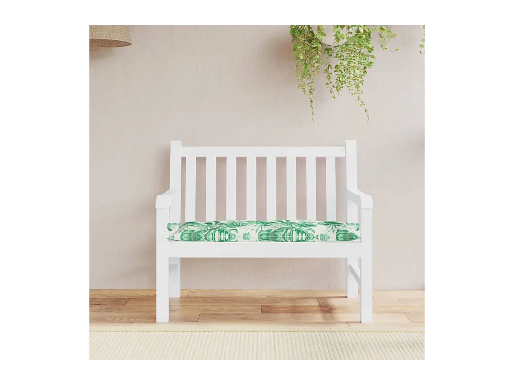 Tuinbankkussen 100x50x7 cm oxford stof bladpatroon