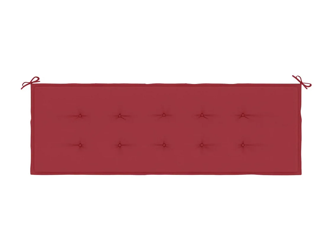 Coussin de banc de jardin rouge bordeaux 150x50x3 cm