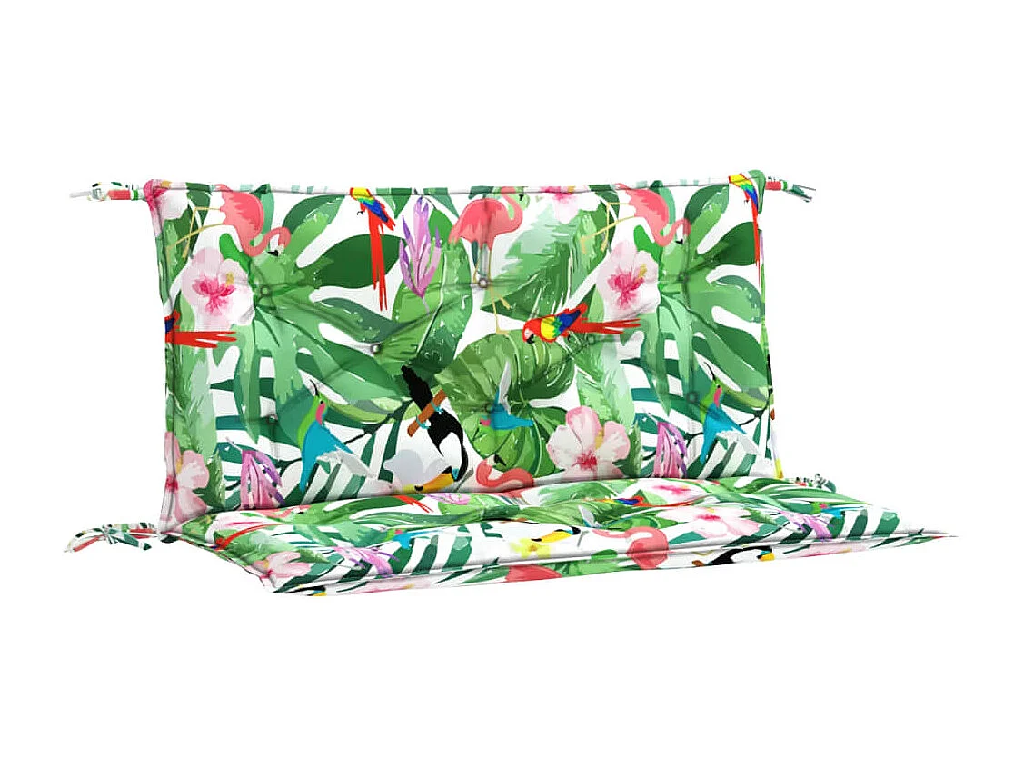 Almofadões para banco de jardim 2 peças 100x50x7 cm tecido multicor