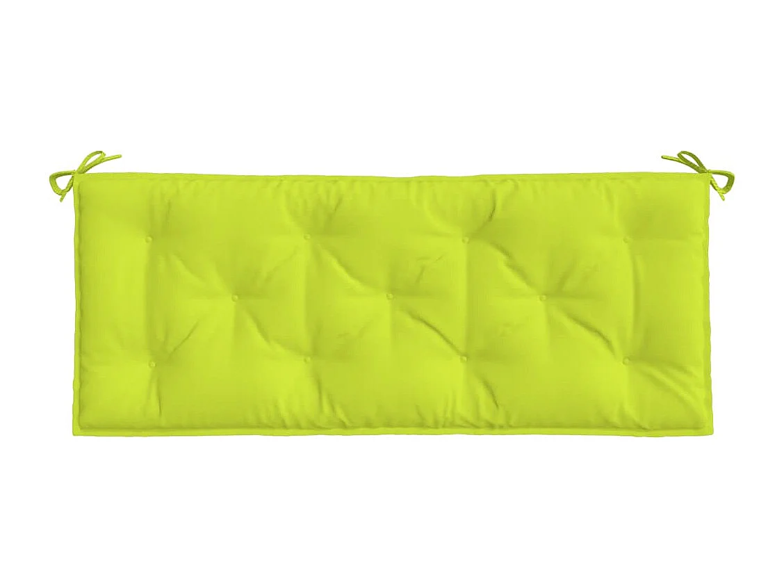 Coussins de banc de jardin 2 pièces vert vif tissu Oxford