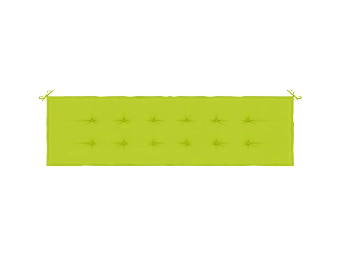 Coussin de banc de jardin vert brillant 180x50x3cm tissu oxford