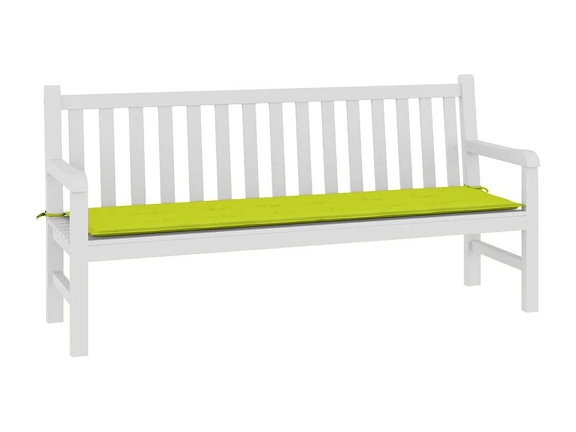 Coussin de banc de jardin vert brillant 180x50x3cm tissu oxford