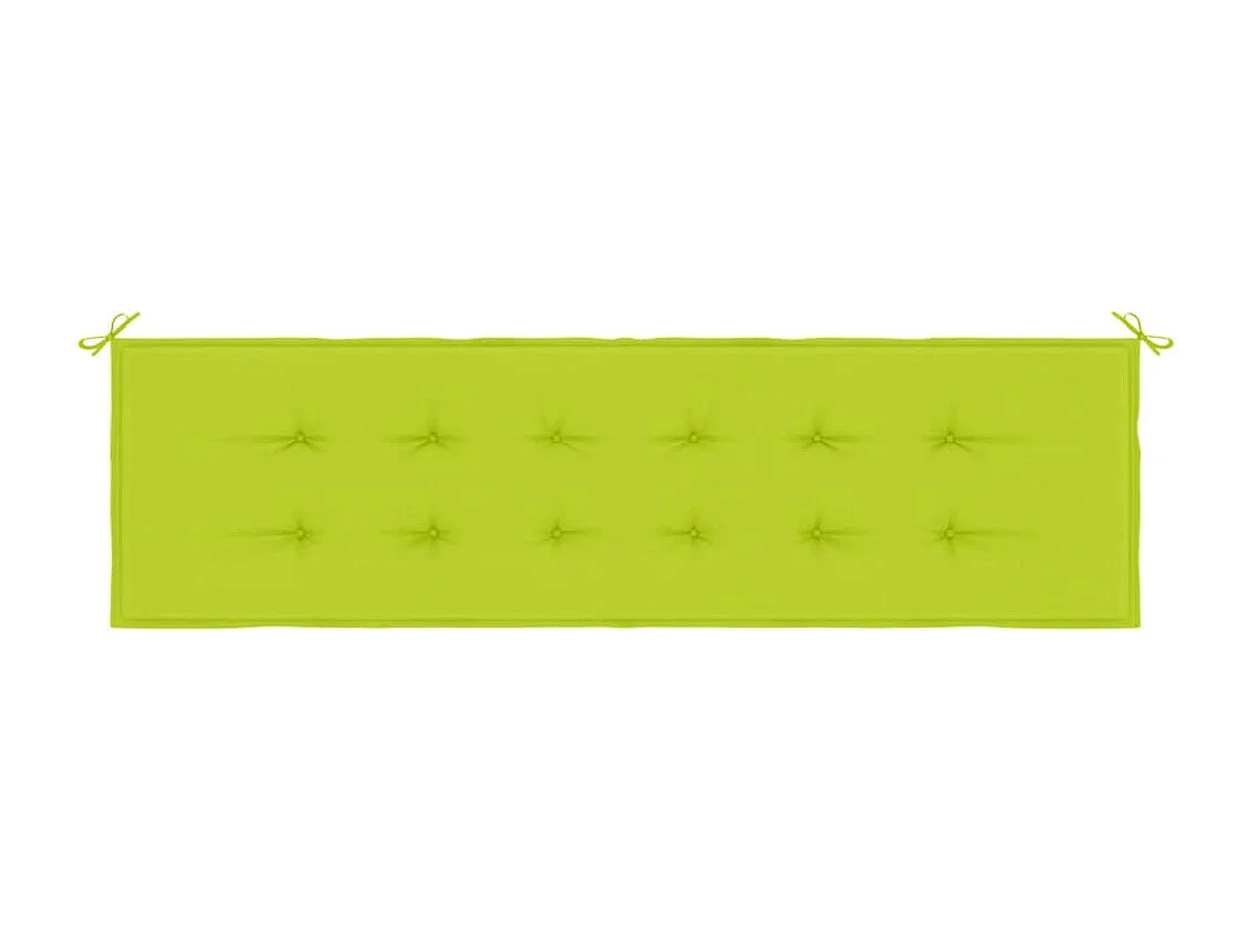 Coussin de banc de jardin vert brillant 180x50x3cm tissu oxford