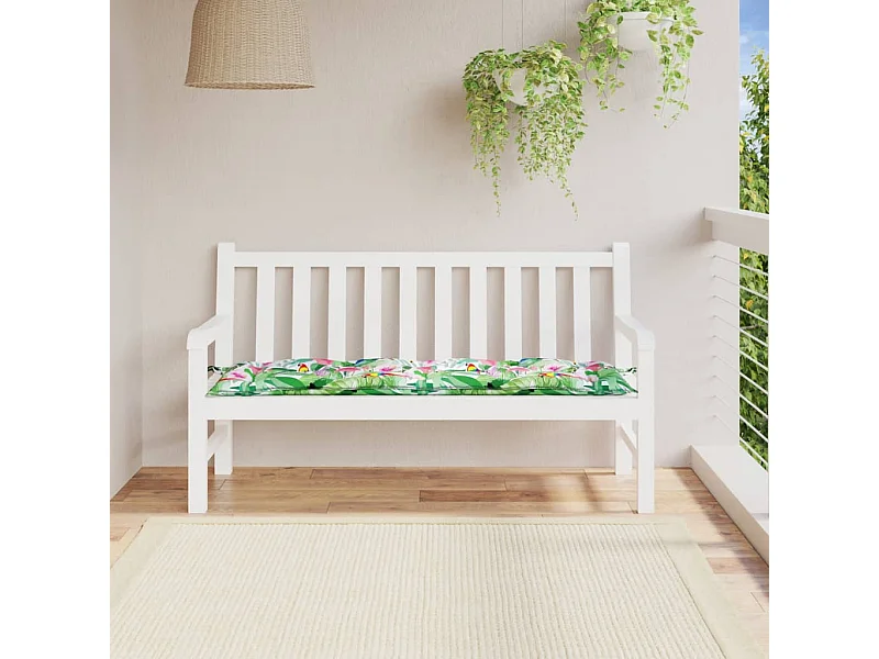 Cojín de banco de jardín tela Oxford multicolor 150x50x7 cm