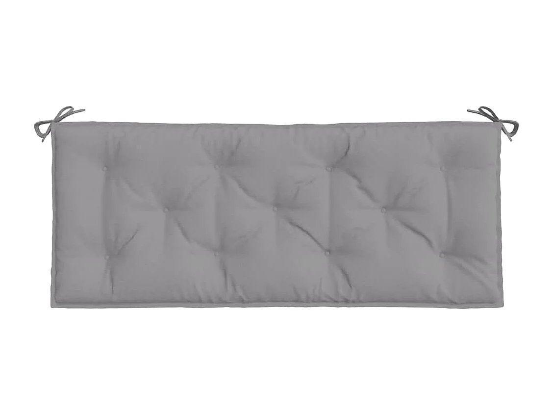 Almofadões banco jardim 2 peças 120x50x7cm tecido oxford cinzento