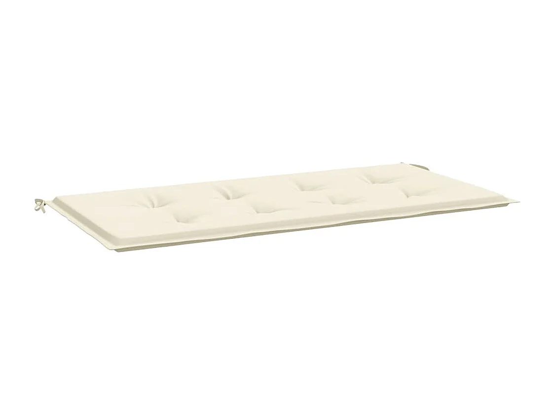 Coussin de banc de jardin crème 120x50x3 cm tissu oxford