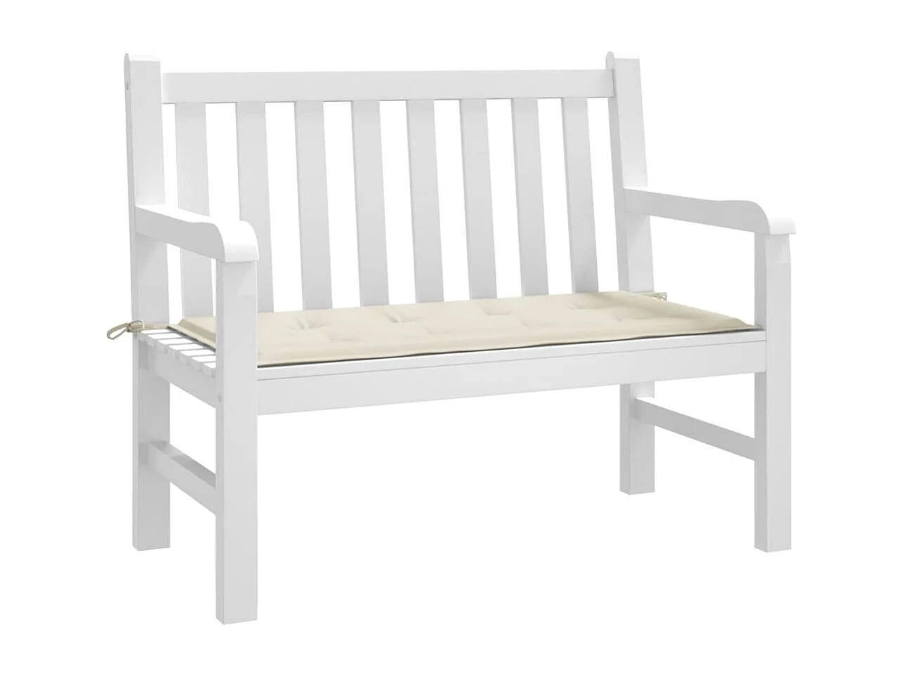 Coussin de banc de jardin crème 120x50x3 cm tissu oxford