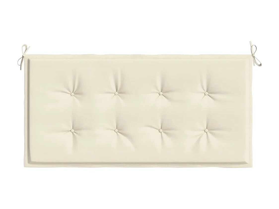 Coussin de banc de jardin crème 120x50x3 cm tissu oxford