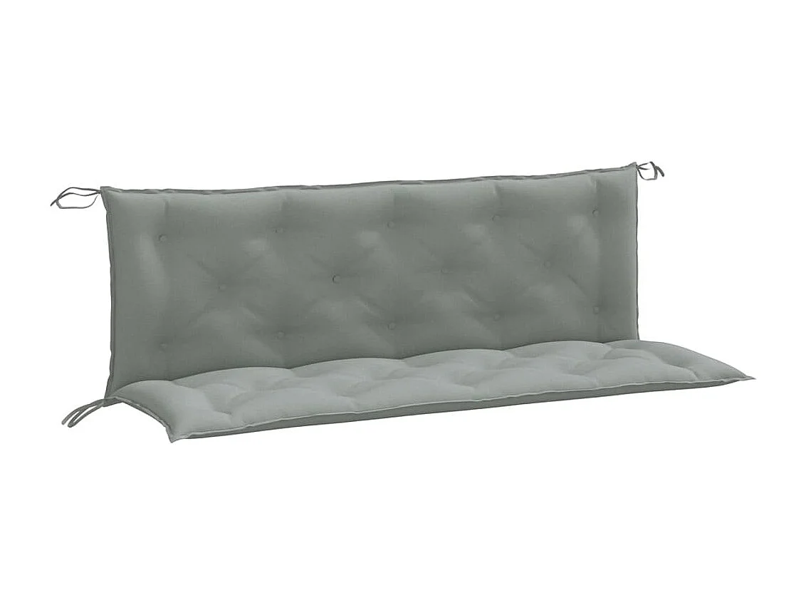 Coussins de banc de jardin lot de 2 gris clair mélangé tissu